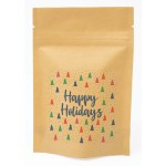 Promotional Bold Christmas Trees Predesigned Kraft Barrier Pouch 4" W x 6" H x 2" D