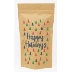 Bold Christmas Trees Predesigned Stand Up Kraft Barrier Pouch 6" W x 11" H x 3" D with Logo