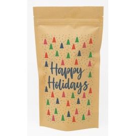 Bold Christmas Trees Predesigned Stand Up Kraft Barrier Pouch 6" W x 11" H x 3" D with Logo  Bold Christmas Trees Predesigned Stand Up Kraft Barrier Pouch 6" W x 11" H x 3" D with Logo