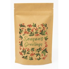 Holly Predesigned Kraft Barrier Pouch 5" W x 8" H x 2.5" D with Logo