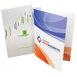 Digital Presentation Folder w/Two 4" Glued Pockets with Logo