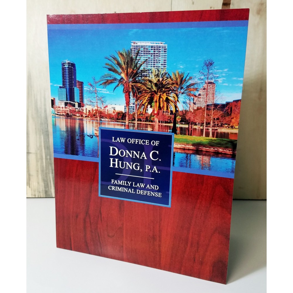Pocket Folder - Full Color & Full Bleed In Pricing, High Gloss Finish with Logo