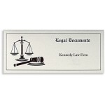 Branded Legal Documents Document Folder with Scales of Justice Design (10 1/4"x4 1/2")