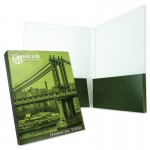 Personalized Presentation Folder w/ Two 1/2" Capacity Box Pockets (9"x12") 4/0