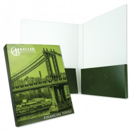 Personalized Presentation Folder w/ Two 1/2" Capacity Box Pockets (9"x12") 4/0