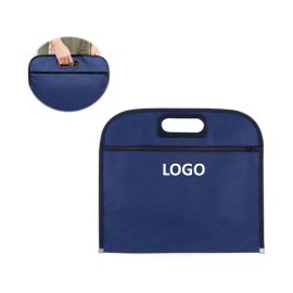 Double-Layer Zipper Document Bag File Folder with Logo