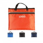 Logo Branded Double-Layer Waterproof Portable Zipper File Bag