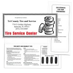 Tire Center Document Wallet Folder (10 1/4"x4 1/2") with Logo