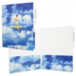 File Tab Folder w/Two Pockets Printed Full Color 4/0 (9" x 11-3/4") with Logo