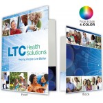 Custom Imprinted Pocket Folder **Price Includes Full Color W/ High Gloss Finish & Business Card Slots