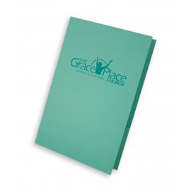 Mid-Size Presentation Folder with 2 Pockets (6"x9") Printed with Spot PMS Ink Color with Logo