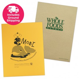 9"x12" Quick Ship Economy 1 PMS Ink Printed Pocket Folder with Logo  9"x12" Quick Ship Economy 1 PMS Ink Printed Pocket Folder with Logo