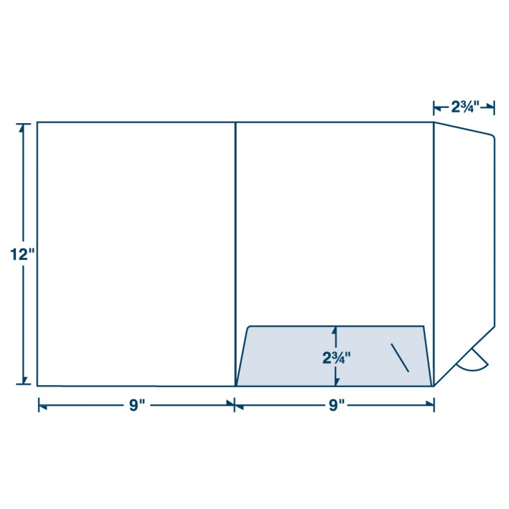 Customized Foil Stamped No-adhesive Large Presentation Folder (9"x12")