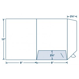 Customized Foil Stamped No-adhesive Large Presentation Folder (9"x12")
