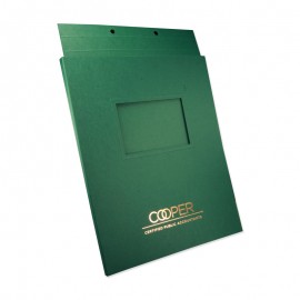 Customized Foil Stamped Extra Capacity Tax Cover with Fold Down Tab on Group D Stock  Customized Foil Stamped Extra Capacity Tax Cover with Fold Down Tab on Group D Stock