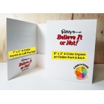 Promotional Economy Pocket Folder (3 Full Color Imprint Areas, High Gloss Finish & Business Card Slot)
