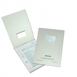 PMS Printed Letter Size Capacity 2 Piece Cover with Top Slits for Fasteners (9" x 11-1/4") with Logo  PMS Printed Letter Size Capacity 2 Piece Cover with Top Slits for Fasteners (9" x 11-1/4") with Logo