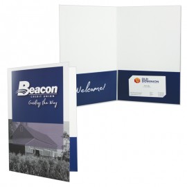 Custom Mid-Size Presentation Folder with 2 Pockets (7"x10") Printed Full Color 4/0