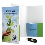 Small Flash Drive Folder Printed Full Color 4/4 with Logo