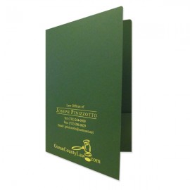 Customized Foil Stamped Round Corner Legal Presentation Folder with 4-1/2" Pockets (9-1/2" x 14-1/2")