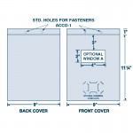 Promotional Full Color (4/0) Letter-Size Capacity 2-Piece Cover w/Top Slits for Fasteners (9"x11-1/4")