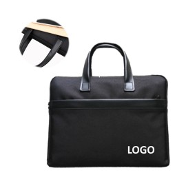 Portable Business Canvas Zipper Document Bag with Logo