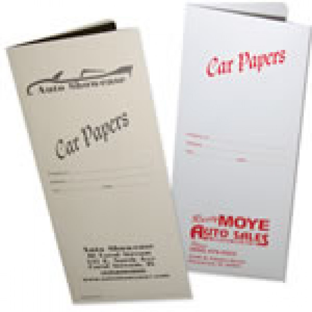 Car Papers Auto Document Wallet Folder 4-1/2" x 10-1/4" with Logo