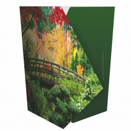 Promotional Expandable w/" Gusset Folder w/Fold Up Pockets w/Slit in Middle (9" x 12")