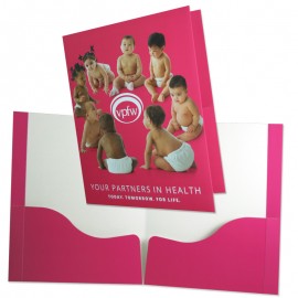 Contoured Pocket Reinforced Edge Presentation Folder printed full color (9-1/2" x 11-3/4") with Logo  Contoured Pocket Reinforced Edge Presentation Folder printed full color (9-1/2" x 11-3/4") with Logo