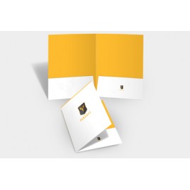 14 Point Presentation Folder (5.25"x10.5") with Logo