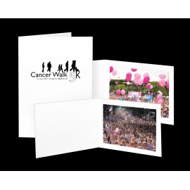 Logo Branded White Photo Folder - 4"x6"