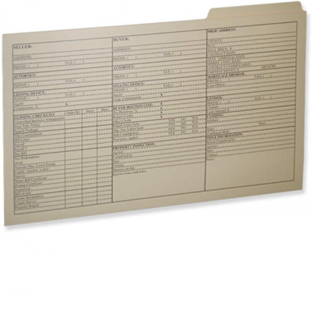 Logo Printed Legal Size File Folder with 3rd Position Tab (14 3/4"x9") printed with spot PMS ink color Logo Printed Legal Size File Folder with 3rd Position Tab (14 3/4"x9") printed with spot PMS ink color