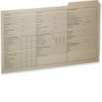 Logo Printed Legal Size File Folder with 3rd Position Tab (14 3/4"x9") printed with spot PMS ink color