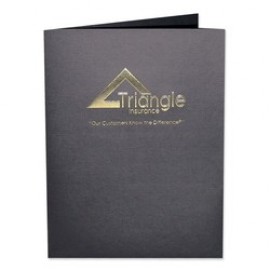 Foil Stamped Presentation Folder with Square Corners and Two Pockets (9"x12") with Logo
