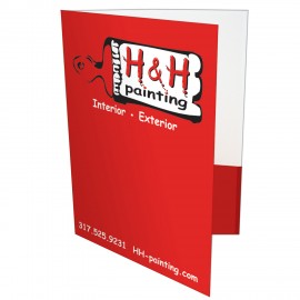 Logo Branded Expandable w/" Gusset Folder Glued w/Slit on Right (9" x 12")