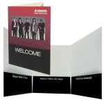 3-Panel Presentation Folder w/ 3 Pockets (9"x12") 4/0 with Logo