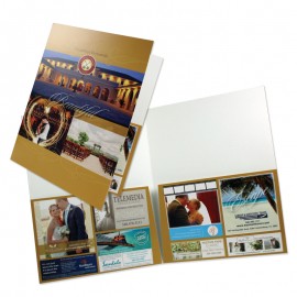 Promotional Large Presentation Folder with Tall Pockets Printed in Full Color 4/0 (9"x12")