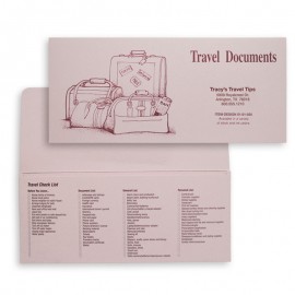 Custom Standard Design Travel Documents Folder with Your Imprint and Luggage Design
