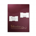 Large Pocket Page Folder with Wavy Pocket (9" x 11-1/2") with Foil Stamped Imprint with Logo