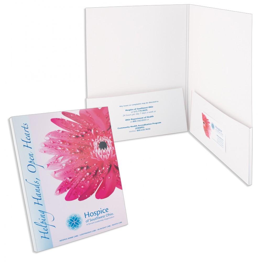 Promotional Presentation Folder with Two 1/4" Capacity Box Pockets (9"x12") 4/0