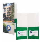 Branded Small Presentation Folder with 2 Angled Pockets (4-1/2" x 9-1/2") printed full color 4/0
