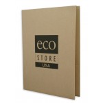 Quick Ship Economy Recycled Folder (9"x12") printed with spot PMS ink color on Eco Brown Kraft Logo Printed