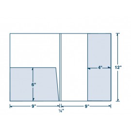 Foil Stamped Full Size Presentation Folder with backbone, tall & vertical pocket (9"x12") with Logo