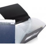 Opaque Black Legal Size Expanding File Branded