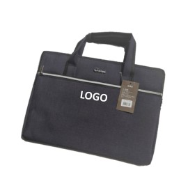Customized Portable Canvas Zipper File Bag Business Briefcase