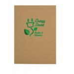 Quick Ship Economy Recycled folder with Foil Stamped Imprint on Eco Brown Kraft (9"x12") Branded
