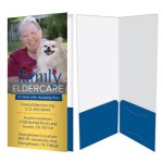 2 Pocket Mini Folder w/Glued Pockets Digital with Logo
