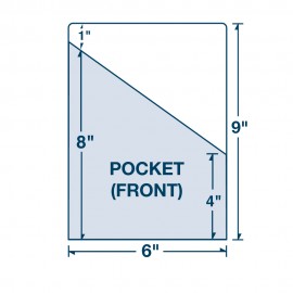 Customized Foil Stamped 6" x 9" Mid-Size Pocket Page with Angle Cut Pocket on Group D Premium Linen Stock  Customized Foil Stamped 6" x 9" Mid-Size Pocket Page with Angle Cut Pocket on Group D Premium Linen Stock