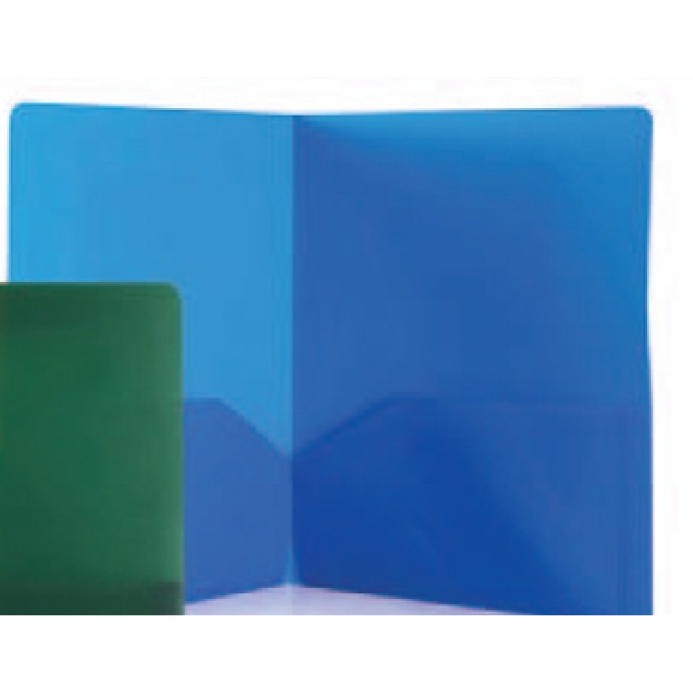 Branded Blue 2 Pocket Port Folder Branded Blue 2 Pocket Port Folder