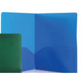Opaque Blue 2 Pocket Port Folder with Logo